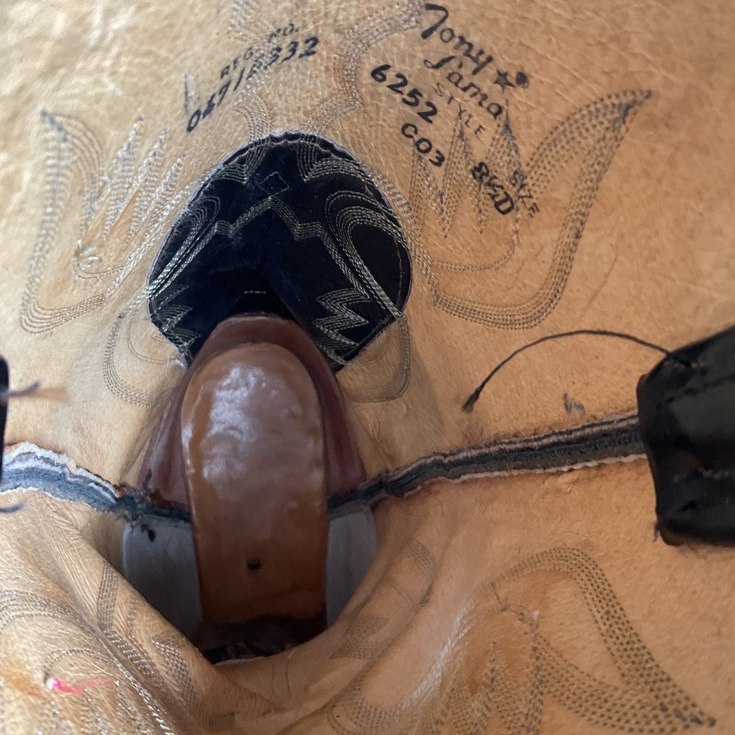 (2) Pairs Of Tony Lama Shoulder Cowboy Boots 8.5 D Style 6252 & 6250