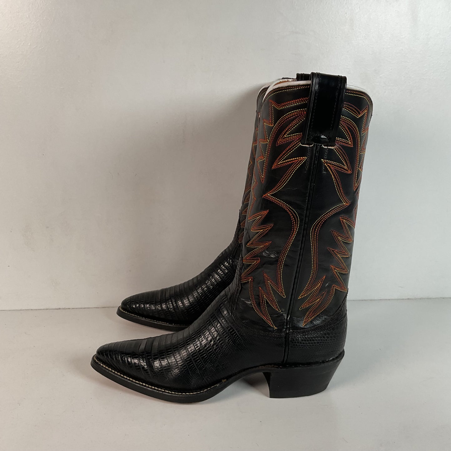 Vintage Nocona Cowboy Boots | Lizard Teju | 60s Era | Women’s 6.5
