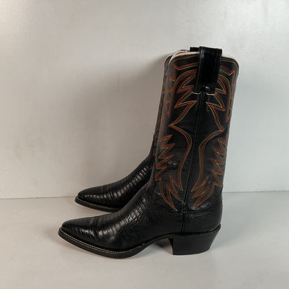 Vintage Nocona Cowboy Boots | Lizard Teju | 60s Era | Women’s 6.5