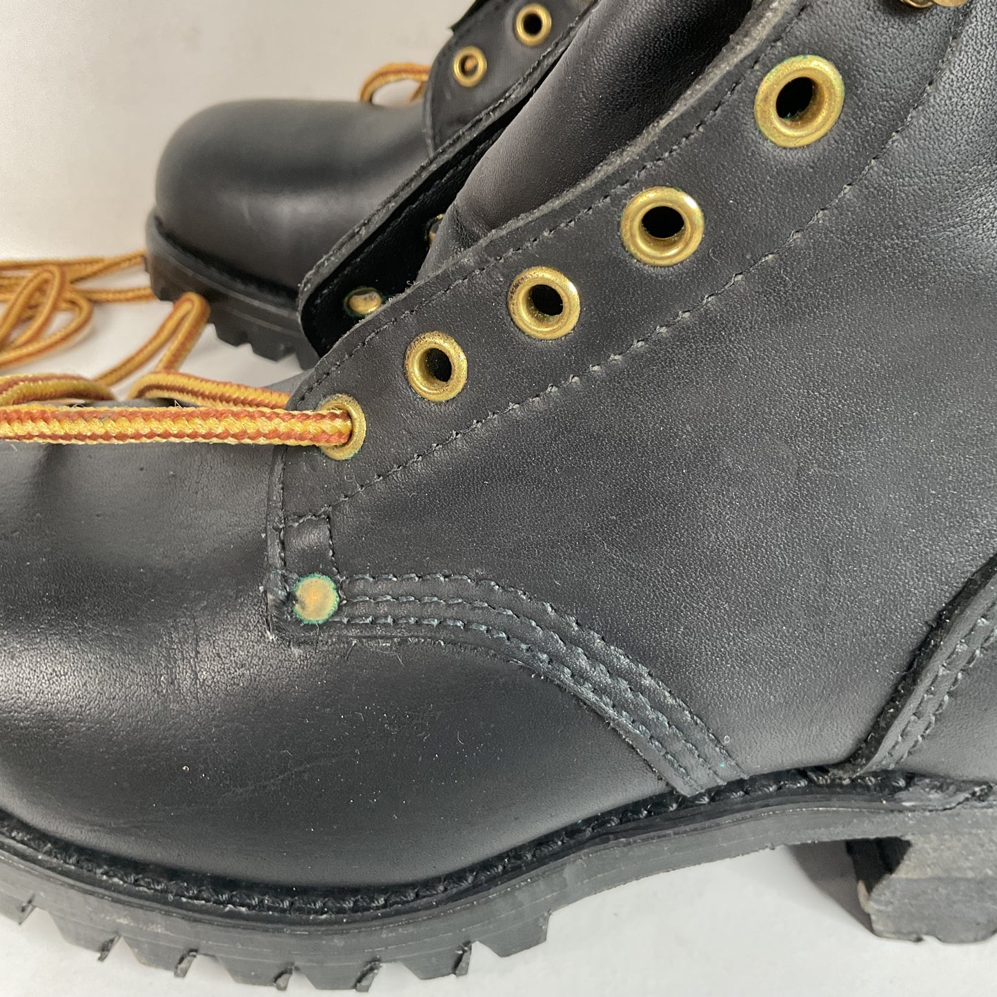 Vintage Steel Toe Logger Boots | USA Made | 1970s-1980s | Men’s 7.5 E
