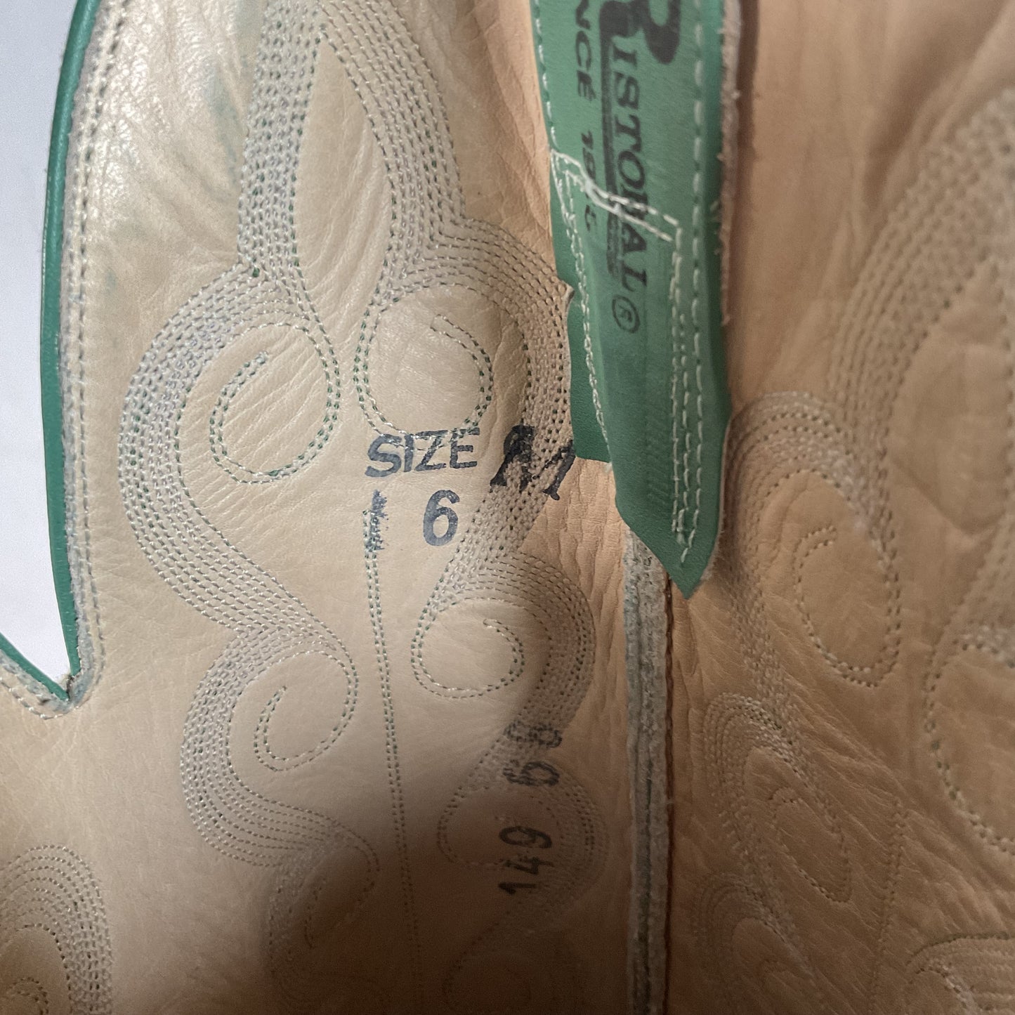 Chris Romero Tall Cowgirl Boots | Sea Foam Green | 6 M