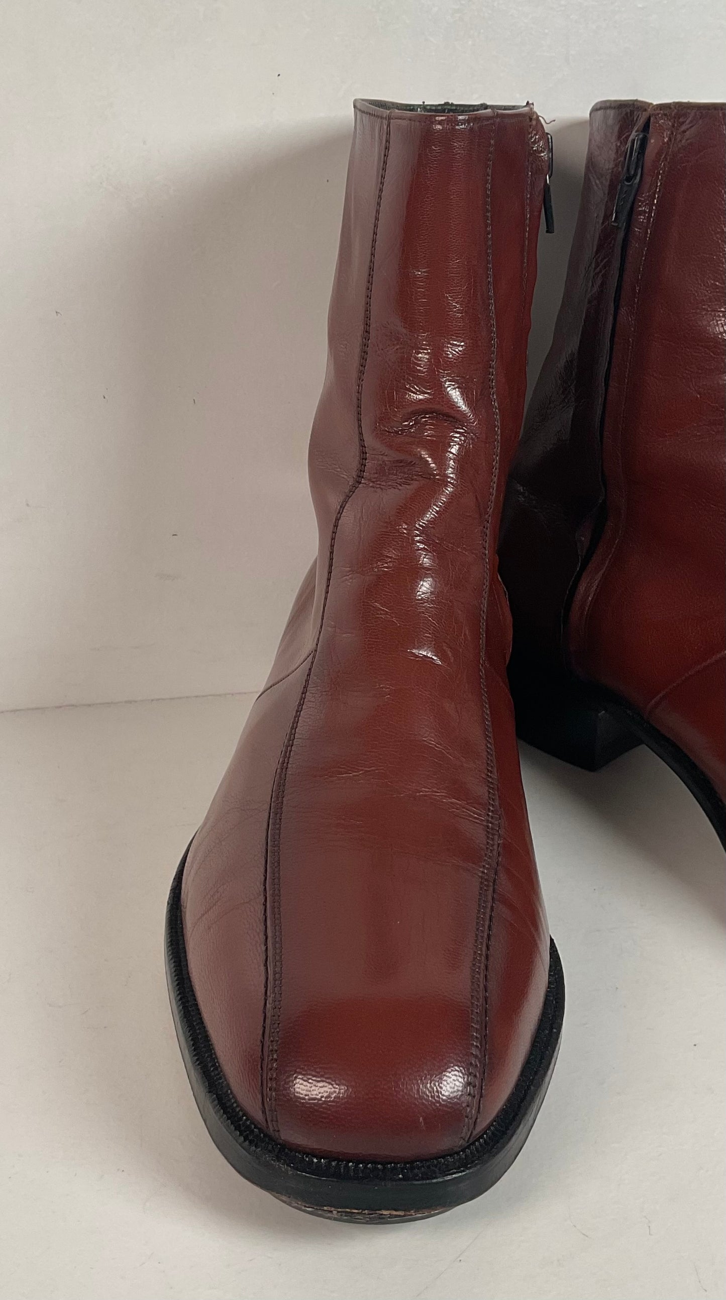 Vintage Florsheim Imperial Zipper Boots 10 D Chelsea Style