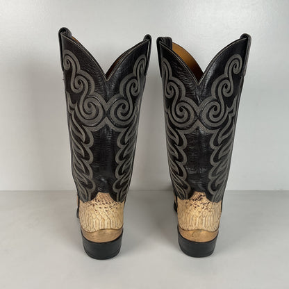 Vintage Tony Lama Python Snakeskin Cowboy Boots | Gold Label | Men’s 7.5 D