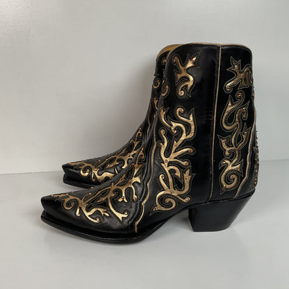 Back at the Ranch Western Zip Cowgirl Boots | Custom | Priscilla Crystals | 7.5