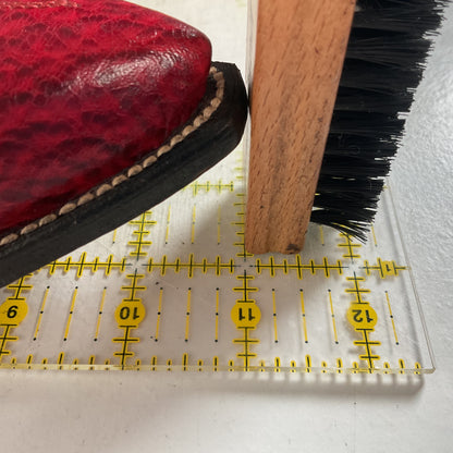 Vintage Hondo Shark Skin Cowgirl Boots 7.5 B Exotic Cherry Red