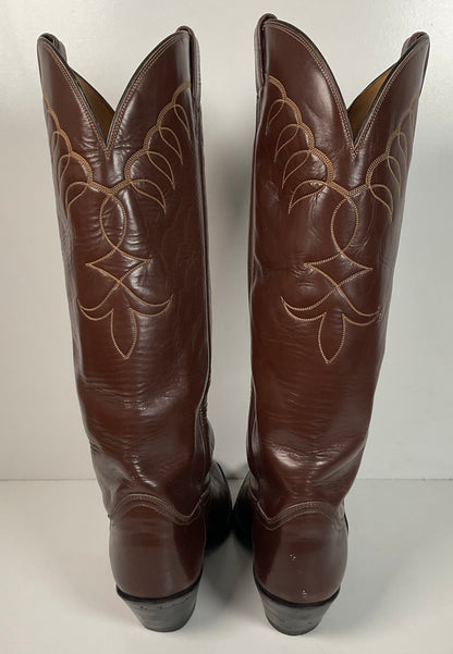 Vintage 1960s Tony Lama Tall Buckaroo Boots 9.5 D Gold Label