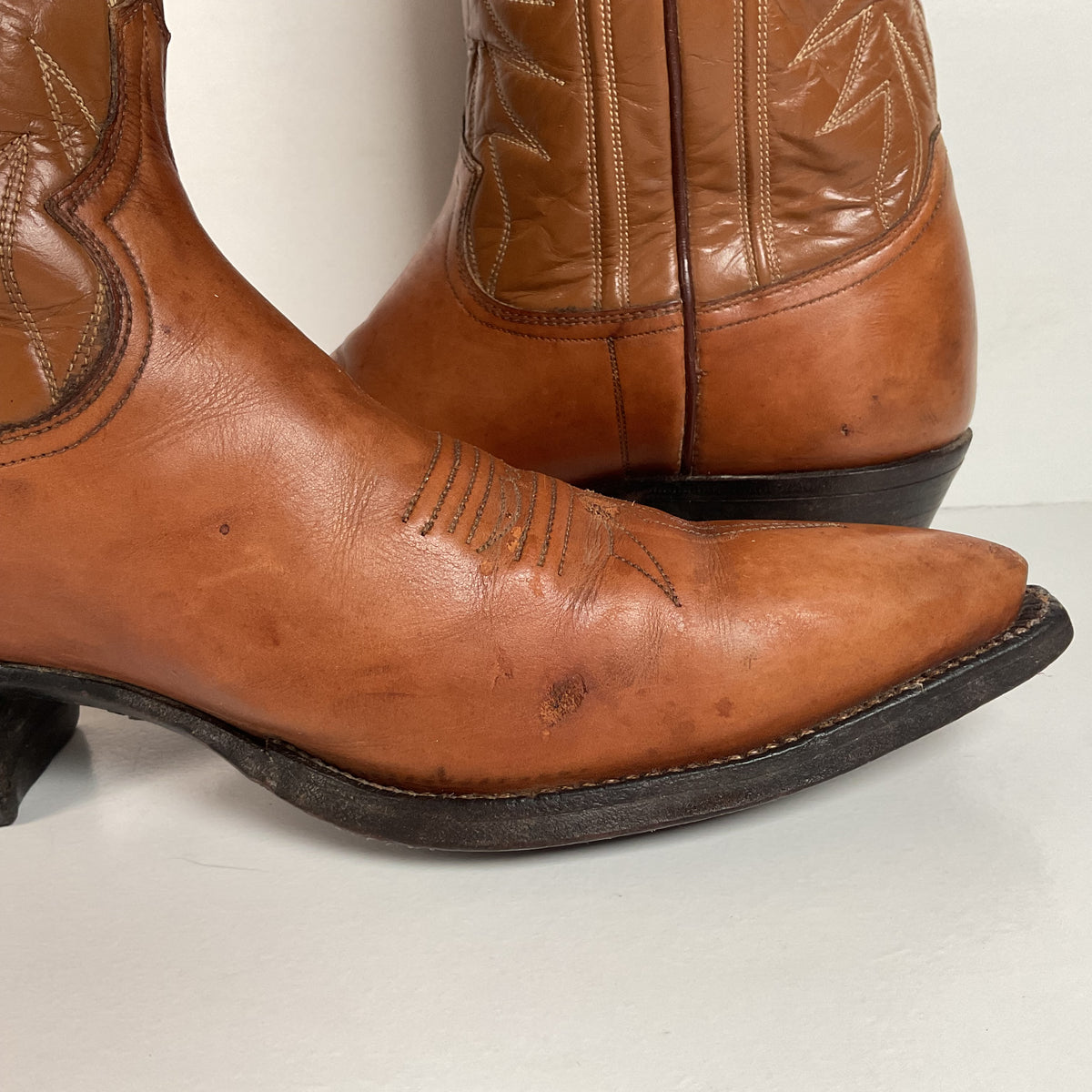 Vintage Justin Fort Worth Cowboy Boots | X Toe | White Label | Men’s 7 D