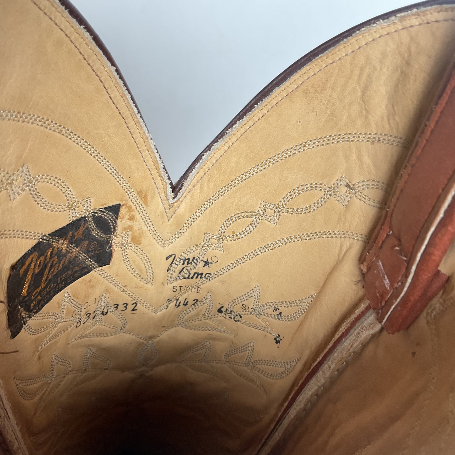 Vintage Tony Lama Tall Cowgirl Boots | Gold Label | Men’s 6.5 C | Women’s 7.5