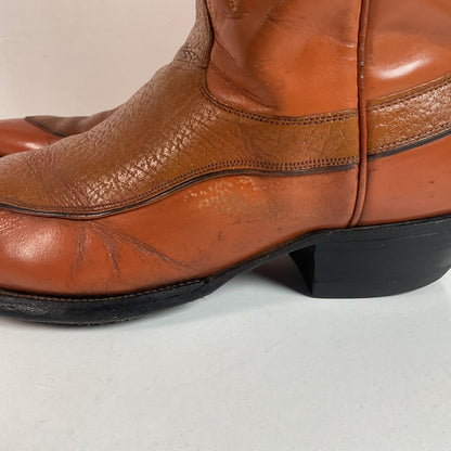 Vintage Justin Algonquin Toe Cowboy Boots | Old Fort Worth Label | Men’s 10.5 D