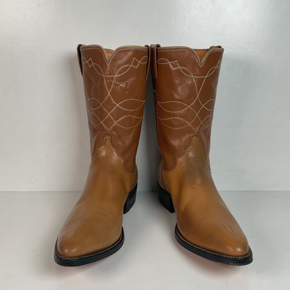 Vintage 1960s Justin Cowboy Boots 11.5 D Hand Lasted Old Fort Worth Label
