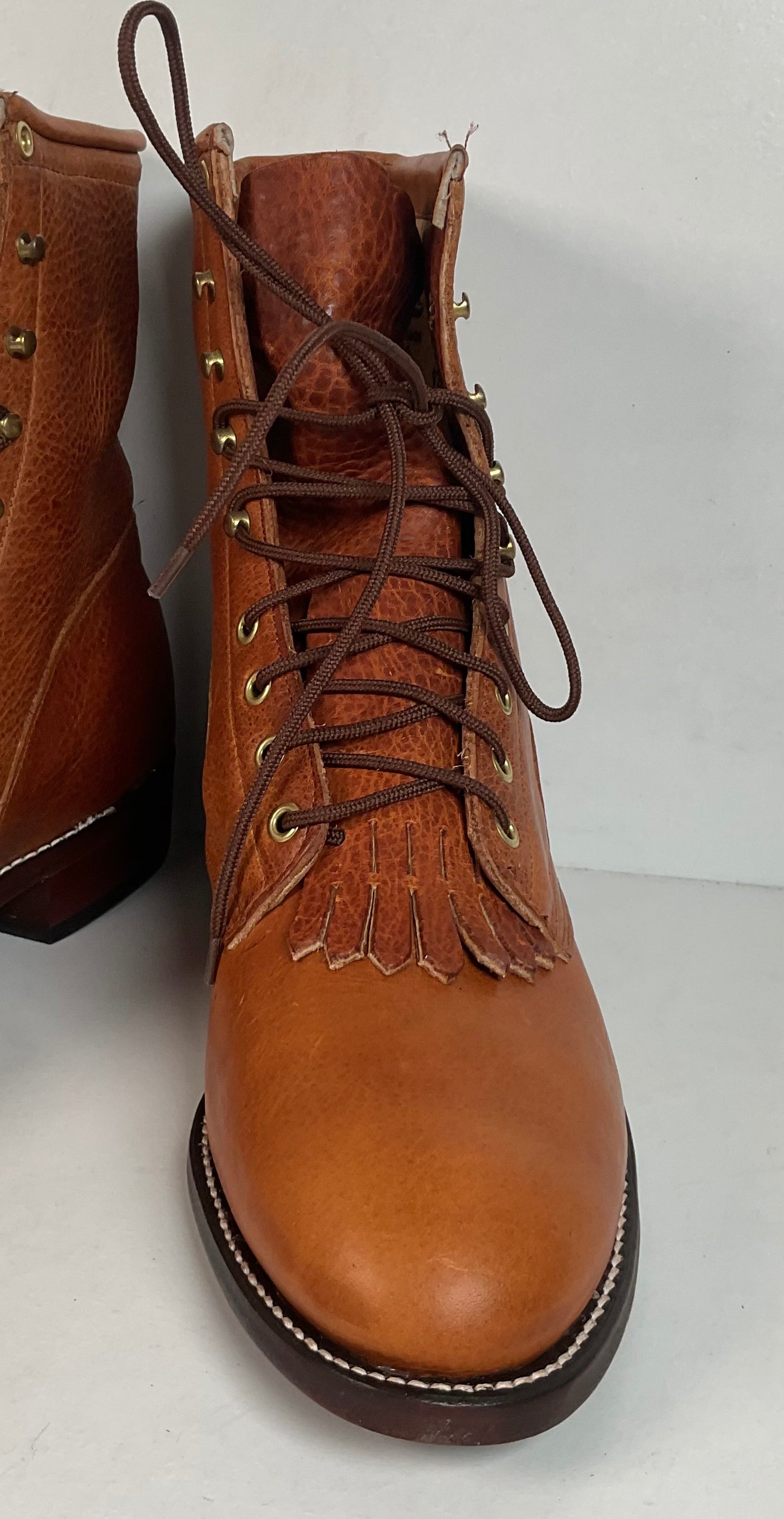 Vintage J. Chisholm Kiltie Packer Boots 10 EE USA Made
