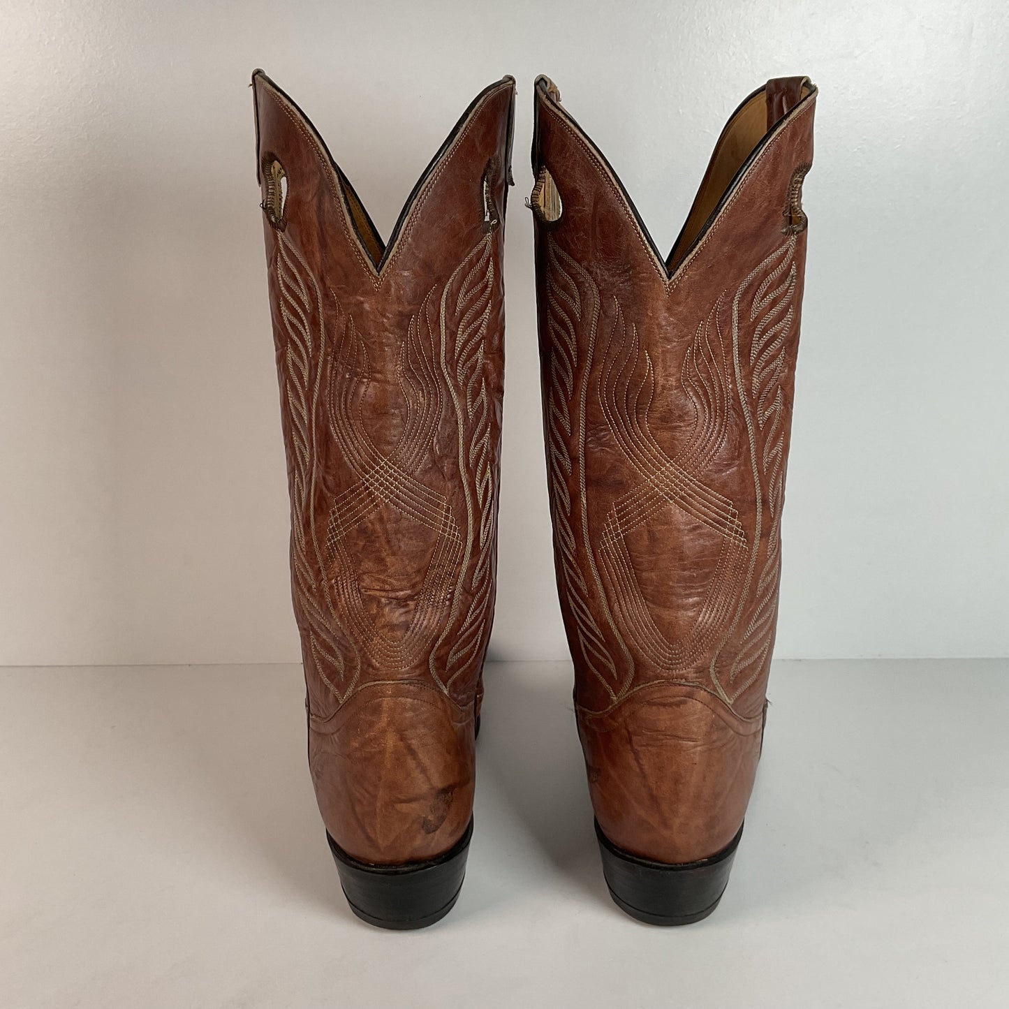 Vintage Tony Lama Buckaroo Boots | Chocolate Cow | Gold Label | 1970s | 11 D