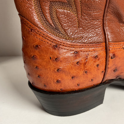 Vintage Nocona Full Quill Ostrich Cowboy Boots | USA Made | Men’s 9 E
