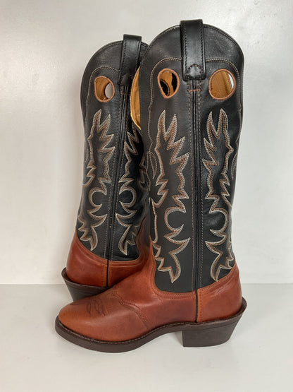 Shepler’s Brand Buckaroo Cowboy Boots 7 D Tall Punchy Top Oil Resistant