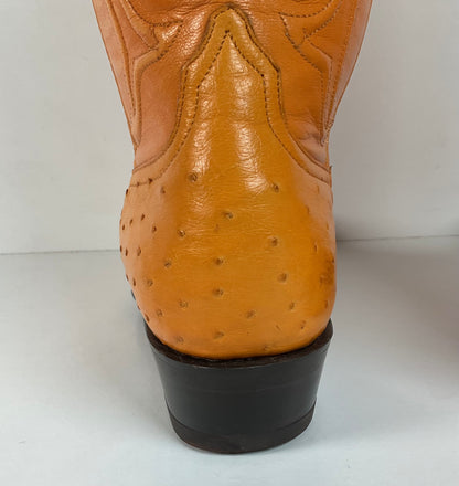 Los Altos Full Quill Ostrich Cowboy Boots | Buttercup | Exotic | Men’s 9.5 EE