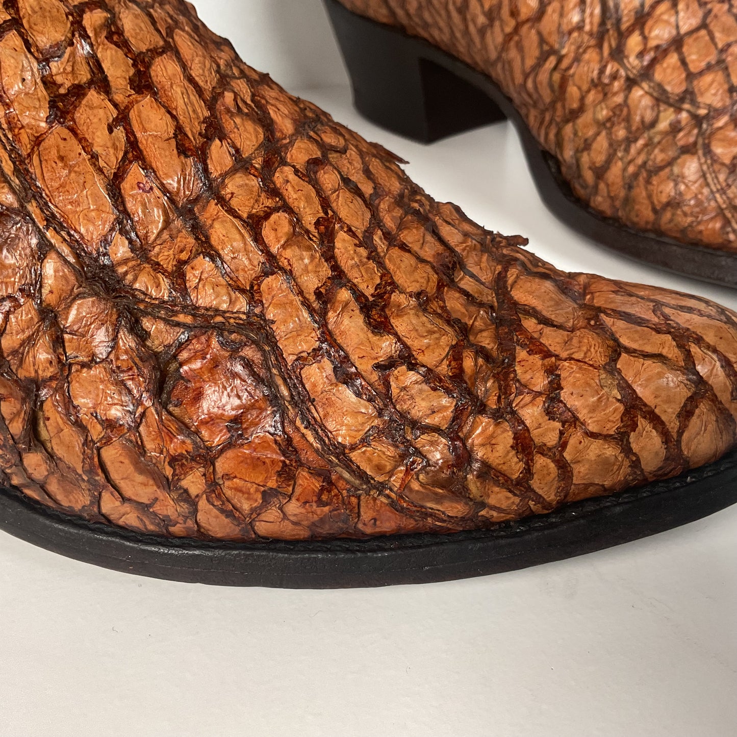Vintage Olathe Sea Bass Cowboy Boots | Exotic | USA Made | 13 EE