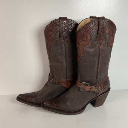 Western Harness Cowgirl Boots | Tooled | Women’s 9.5