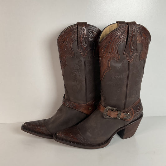 Western Harness Cowgirl Boots | Tooled | Women’s 9.5