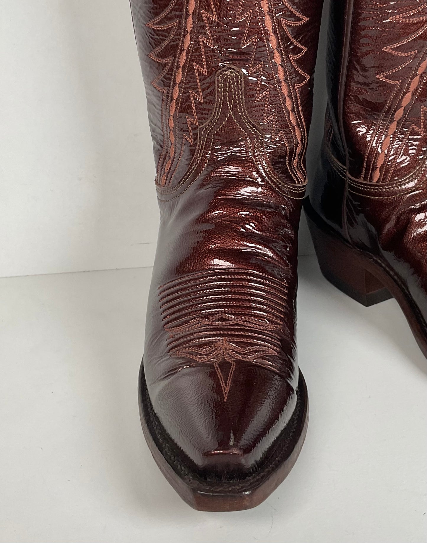 Lucchese 1883 Patent Leather Cowgirl Boots | USA Made | Women’s 6 B