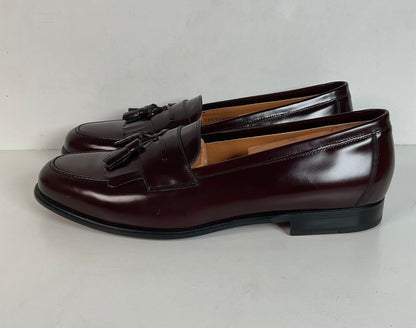 Mezlan Santander Tassel Loafer 11 M Burgundy High Shine