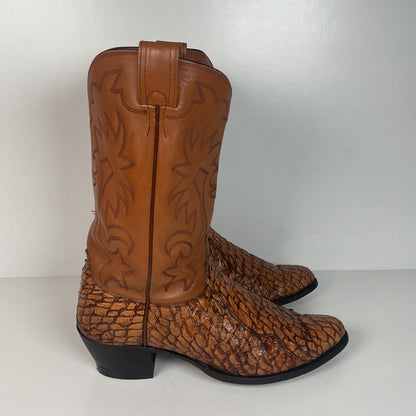 Vintage Olathe Sea Bass Cowboy Boots | Exotic | USA Made | 13 EE