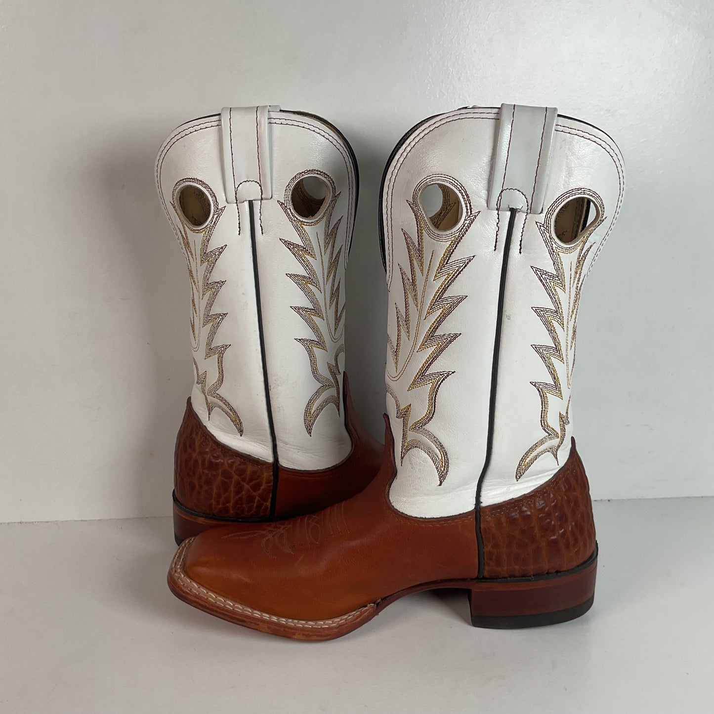 Larry Mahan Cowgirl Roper Boots 7 B Punchy Sunset Renegade