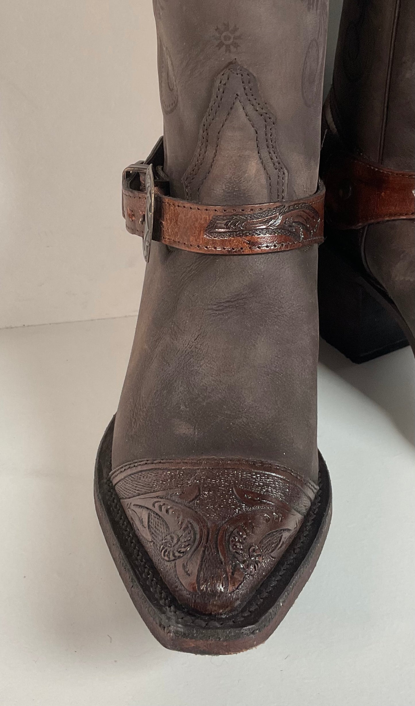 Western Harness Cowgirl Boots | Tooled | Women’s 9.5