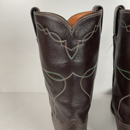 Vintage Tony Lama Buffalo Calf Cowboy Boots | 1960s-1970s | Narrow | Men’s 11 B