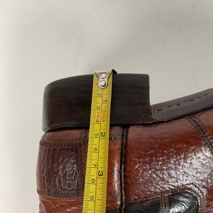 Vintage Sanders Shark Patchwork Cowboy Boots | Exotic | Extra Narrow | 11.5 AA