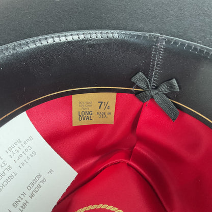 Alboum Hat Company Cowboy Hat 7 1/4” Rodeo King With Storage Case