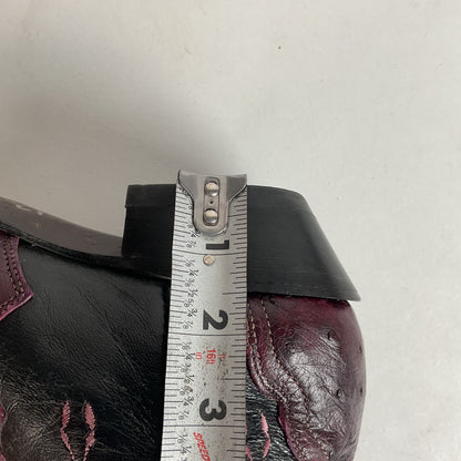 Corral Plum Ostrich Quill Cowgirl Boots 8 M Exotic Triad