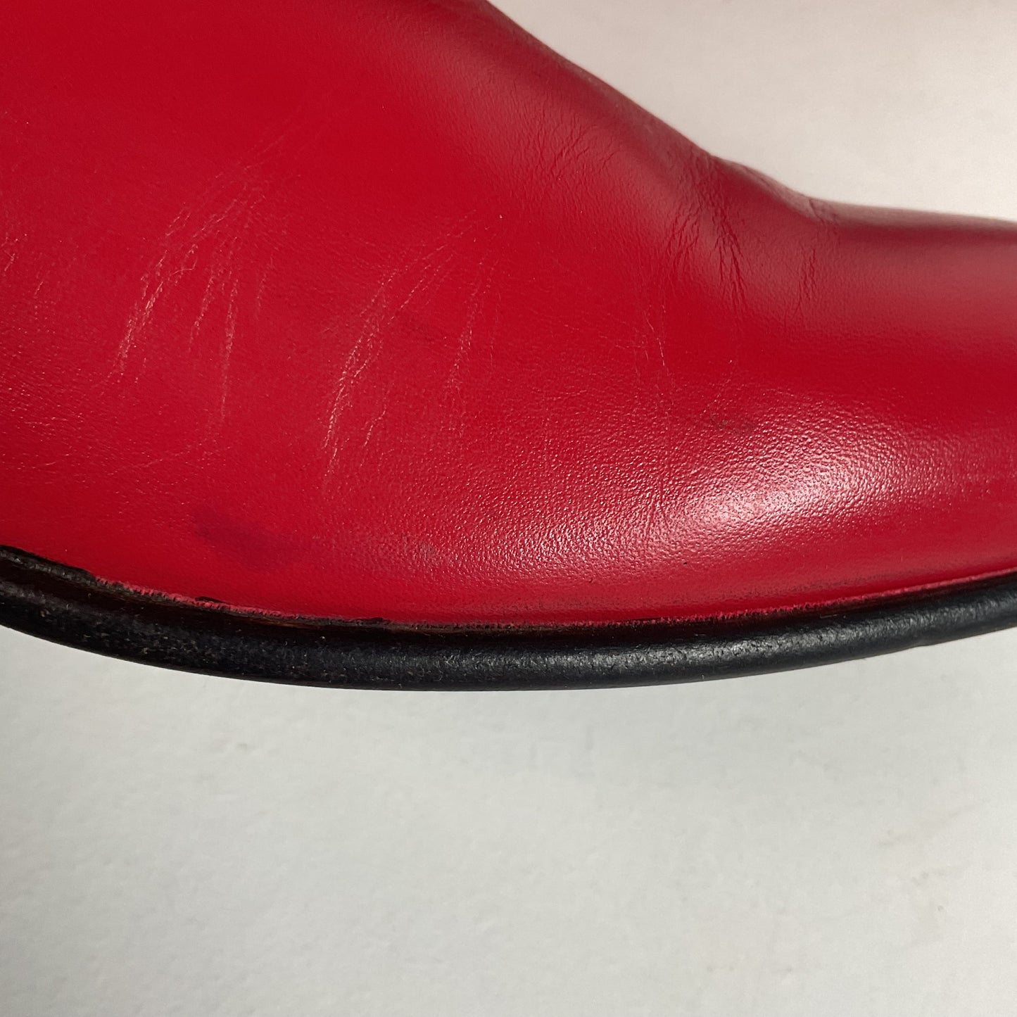 Vintage Justin Ruby Red Riding Boots 8.5 AA (Extra Narrow) USA Made Campus