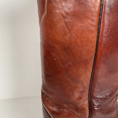 Vintage Tony Lama Cowboy Boots | Chocolate Cow | Men’s 11 D