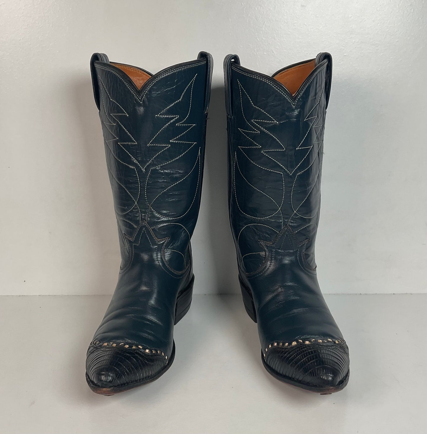 Vintage Tony Lama Cowgirl Boots | Lizard Tip | Gold Label | Men’s 6 A | Women’s 7