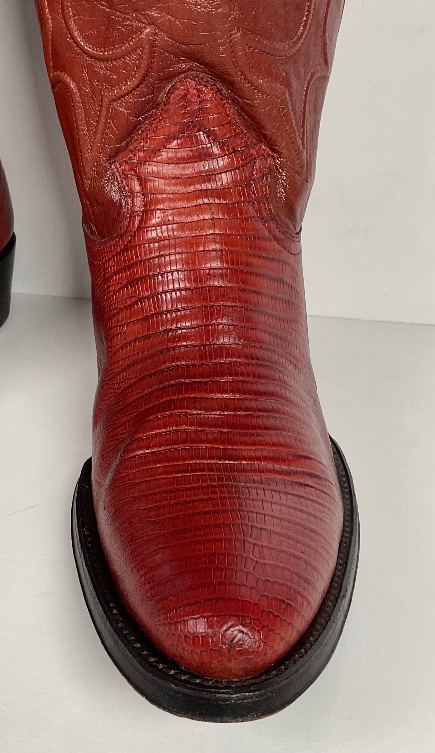 Montana Teju Lizard Cowboy Boots | Tooled Inlays | Men’s 9 D