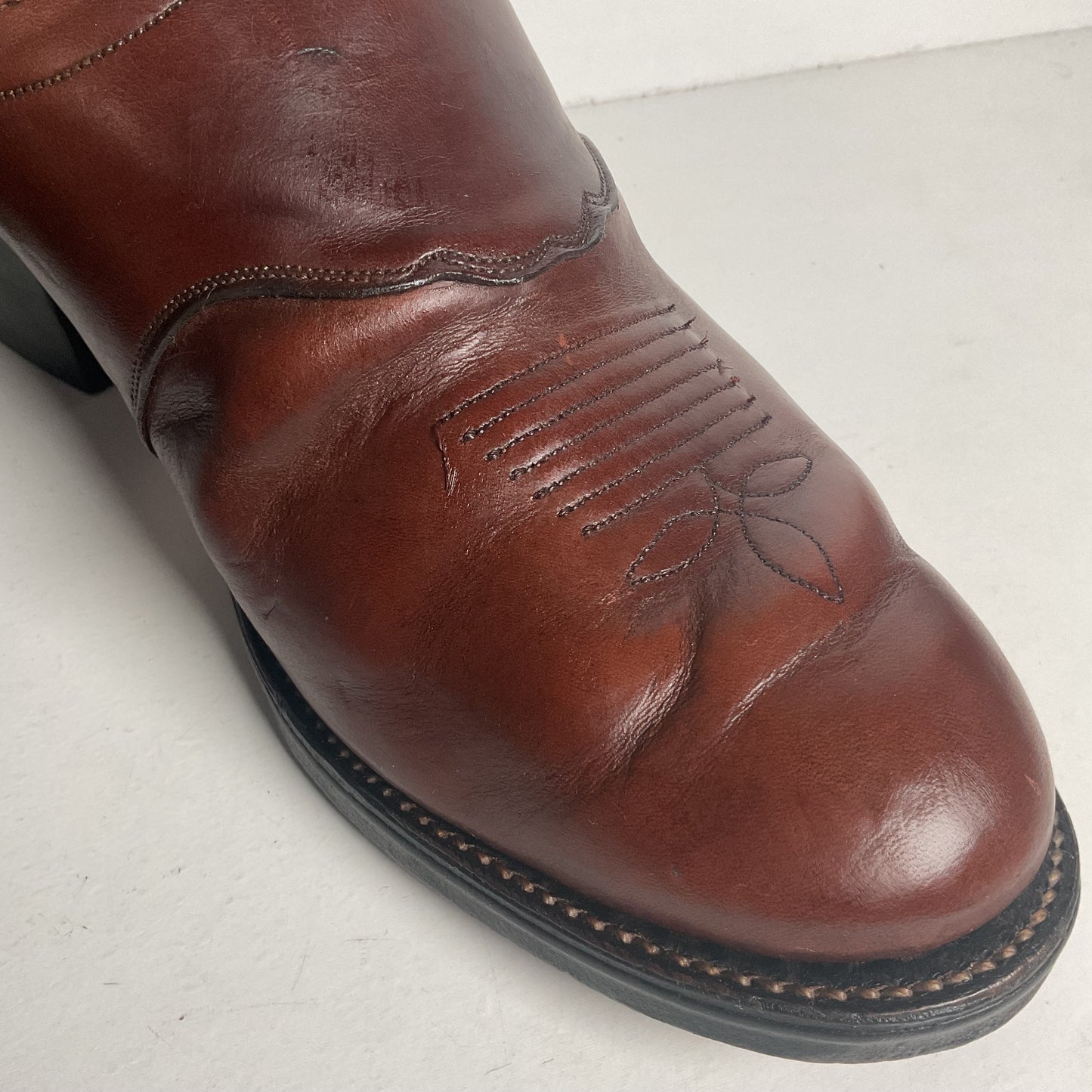 Olathe Tall Top Cowboy Boots 9.5 D USA Made Buckaroo