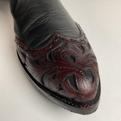 Tres Outlaws Custom Cowboy Boots | Tooled Wingtip Triad | Men’s 16 E