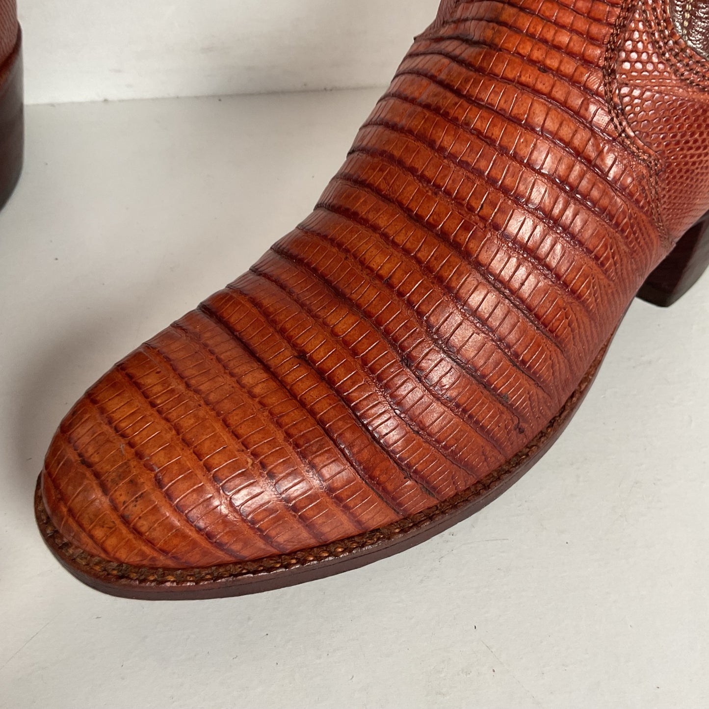 Vintage Lucchese San Antonio Cowgirl Boots | Teju Lizard | 6.5 B