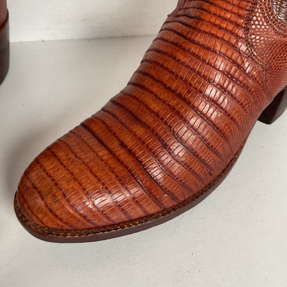 Vintage Lucchese San Antonio Cowgirl Boots | Teju Lizard | 6.5 B