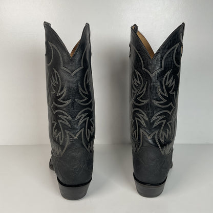 Justin Faux Elephant Print On Cowhide Buckaroo Cowboy Boots 10 D Punchy