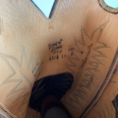Vintage Tony Lama Caribou Buckaroo Boots | Exotic | Gold Label | Cowboy | 11 E