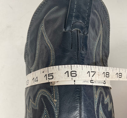 Vintage Nocona Python Snakeskin Cowboy Boots | USA Made | Royal Blue | 9 EE