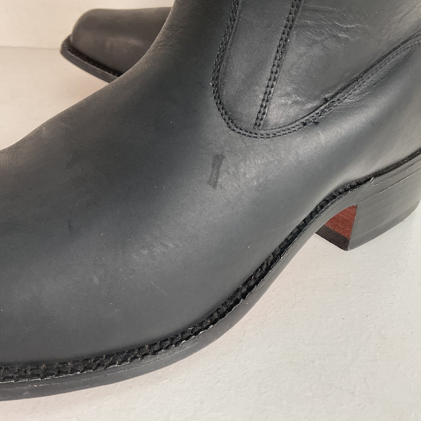 Custom Black Oiled Lace Up Boots Men’s 8 Narrow | Women’s 9 Victorian