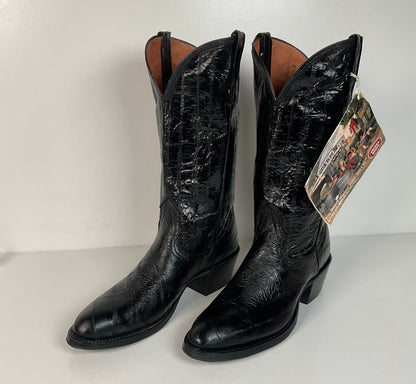 Vintage Nocona Full Eel Skin Cowboy Boots | Exotic | Men’s 5.5 | Women’s 6.5