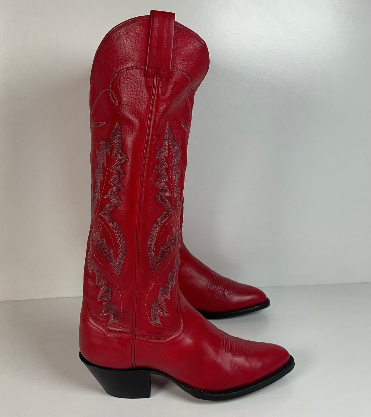 Vintage Panhandle Slim Tall Cowgirl Boots | Red Deer Tan | Women’s 6.5 B