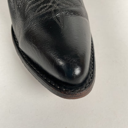 Vintage Dan Post Buck Skin Cowboy Boots | Classic Black | Men’s 10 D