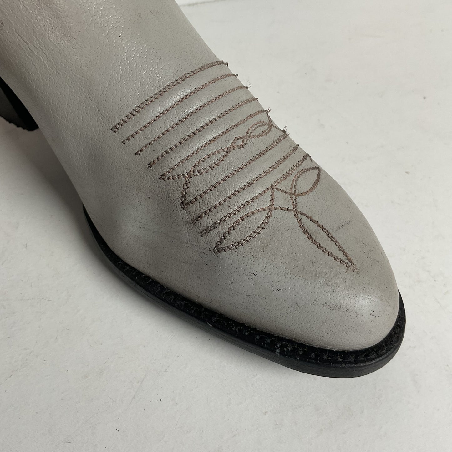 Vintage Panhandle Slim Taupe Cowgirl Boots 7 B Hand Crafted