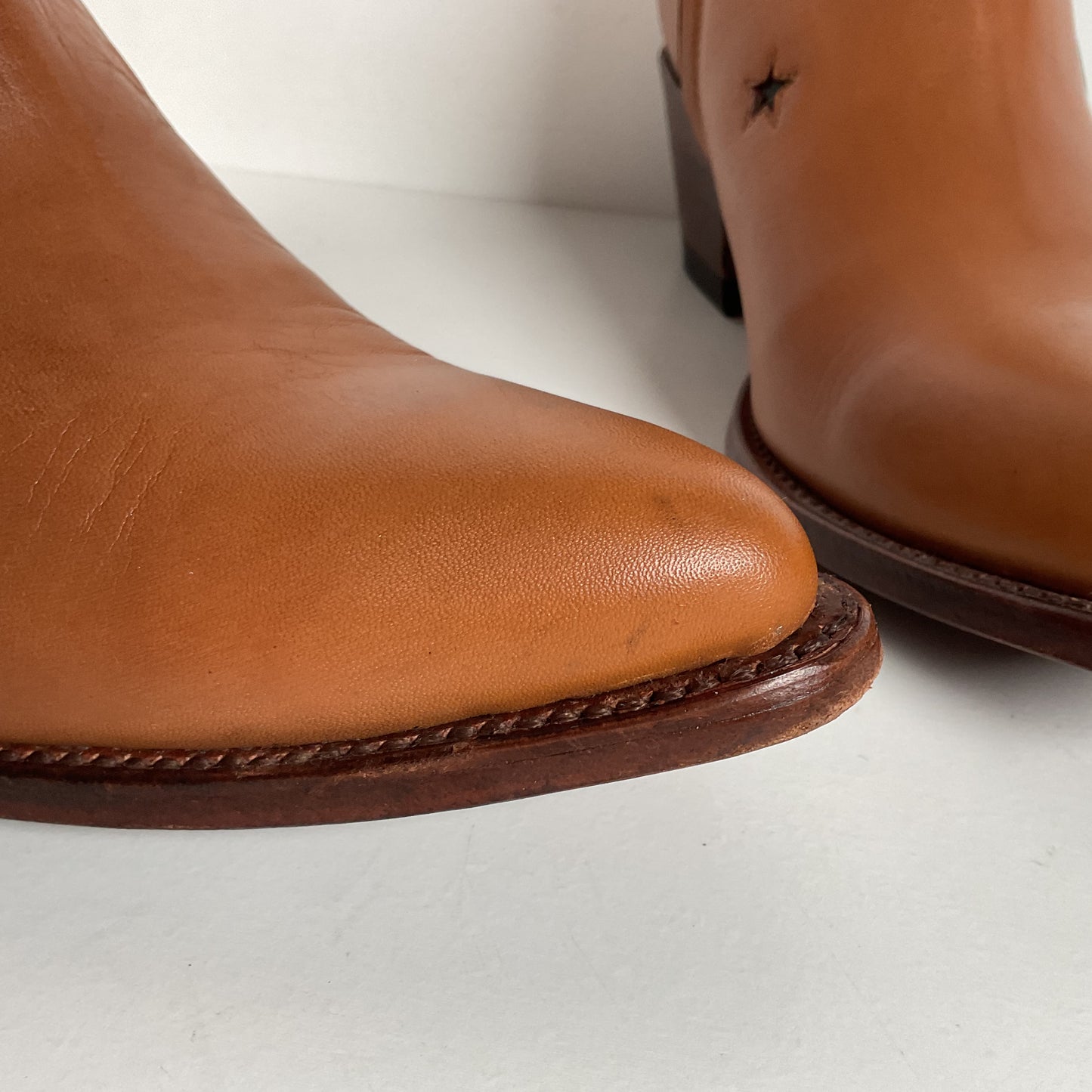 Ranch Road Pee Wee Cowboy Boots | Tooled Desert Inlay | Men’s 8.5 | Women’s 9.5
