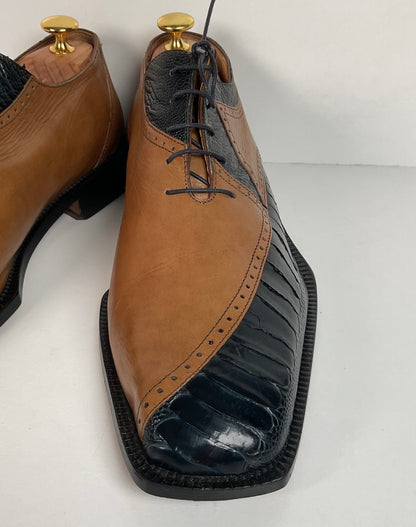 Belvedere Ostrich Leg Oxford Shoes | Split Toe | Exotic | Men’s 10 M
