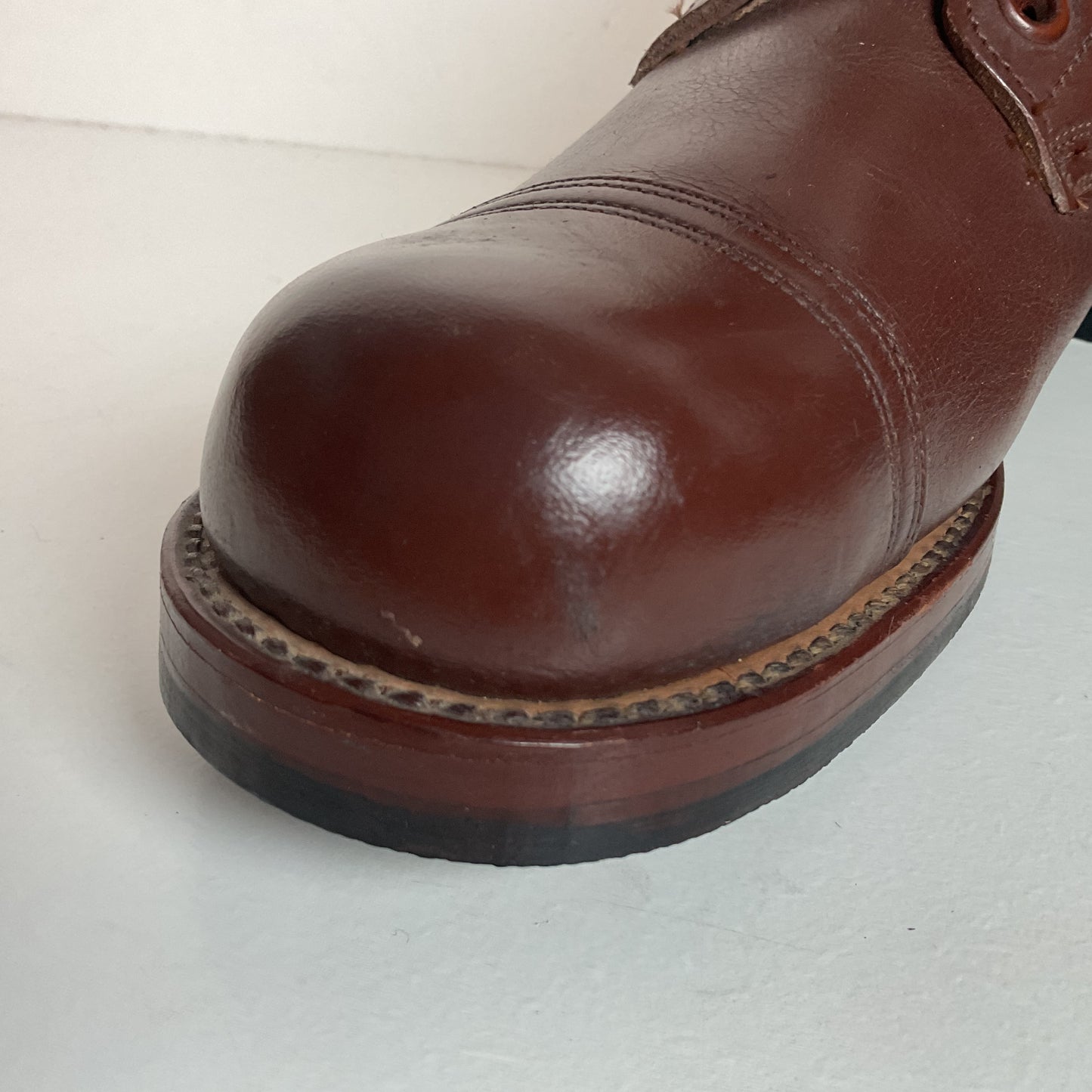 Vintage Vietnam War Brown Jump Boots 11 N (Narrow) Cap Toe Paratrooper